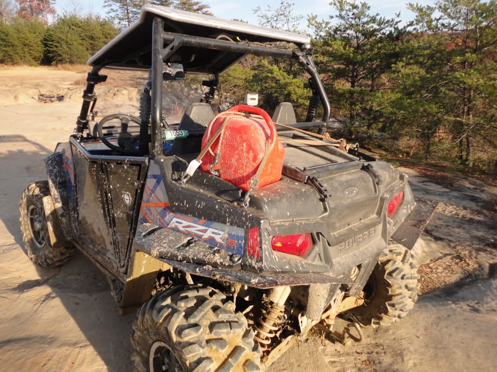 One Gal Rotopax in passenger floorboard Polaris RZR Forum RZR